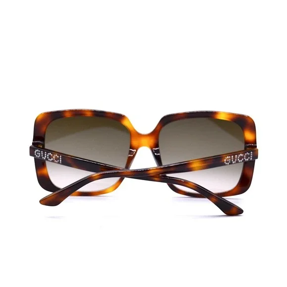 GUCCI GG0728SA 002 HAVANA BROWN GRADIENT AUTHENTIC SUNGLASSES - Picture 7 of 10